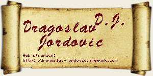 Dragoslav Jordović vizit kartica